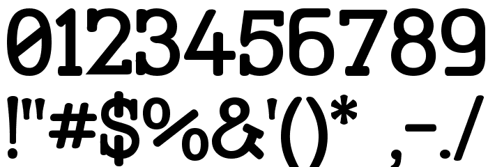 Street Corner Slab Bold Font OTHER CHARS