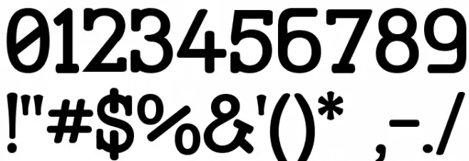 Street Corner Slab Bold Font OTHER CHARS