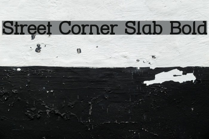 Street Corner Slab Bold Font examples
