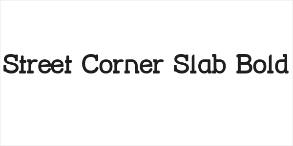 Street Corner Slab Bold Logo