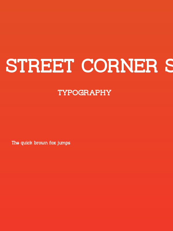 Street Corner Slab Bold Poster