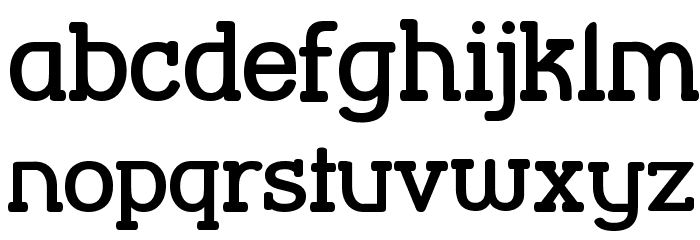 Street Corner Slab Bold Font LOWERCASE