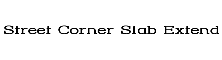 Street Corner Slab Extend Font