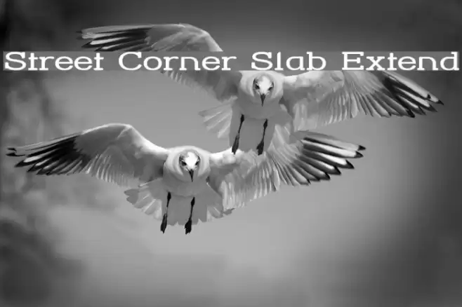 Street Corner Slab Extend Schriftart examples