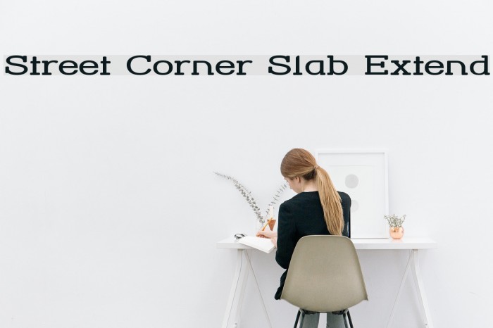 Street Corner Slab Extend Font examples