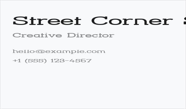 Street Corner Slab HyperExtend Business Card