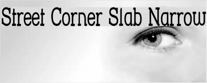 Street Corner Slab Narrow Font examples