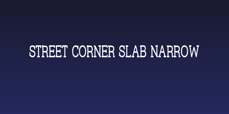 Street Corner Slab Narrow Social Header