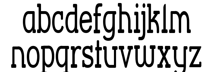Street Corner Slab Narrow Font LOWERCASE