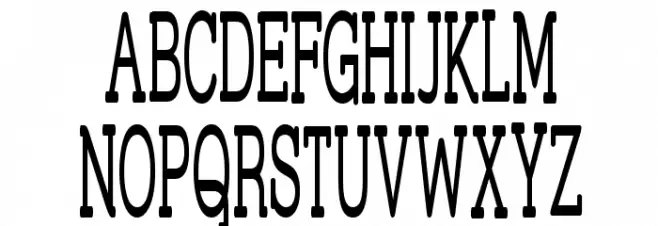 Street Corner Slab Narrower Schriftart Groß