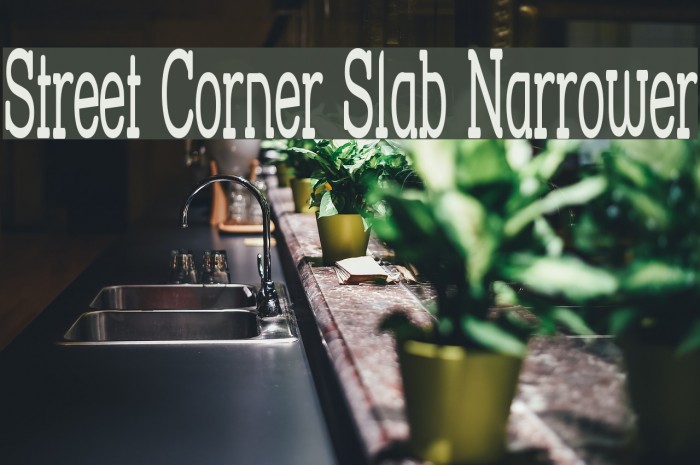 Street Corner Slab Narrower Font examples
