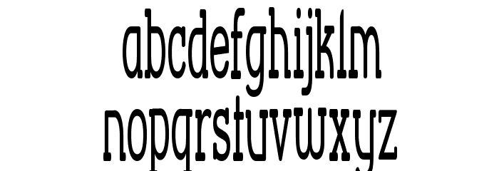 Street Corner Slab Narrower Font LOWERCASE