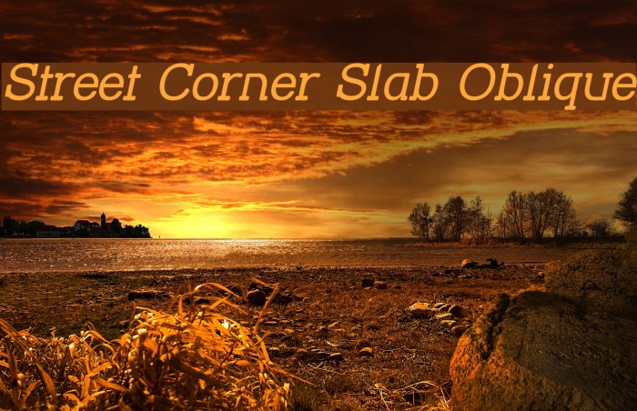 Street Corner Slab Oblique Font examples