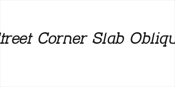 Street Corner Slab Oblique Logo