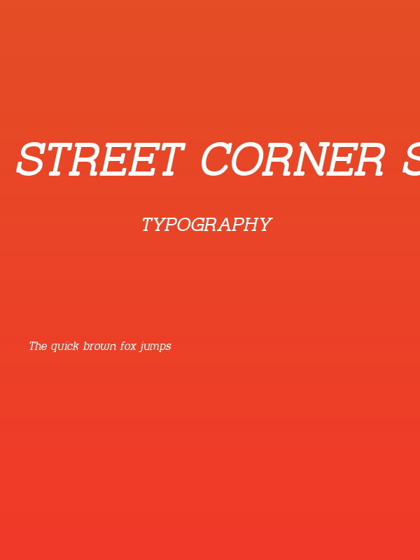 Street Corner Slab Oblique Poster