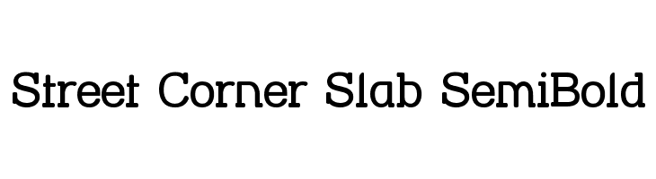 Street Corner Slab SemiBold  les polices de caractères gratuit tlcharger
