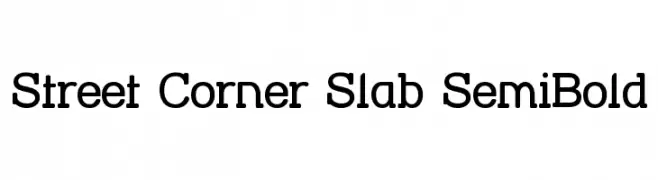 Street Corner Slab SemiBold  Fuentes Gratis Descargar