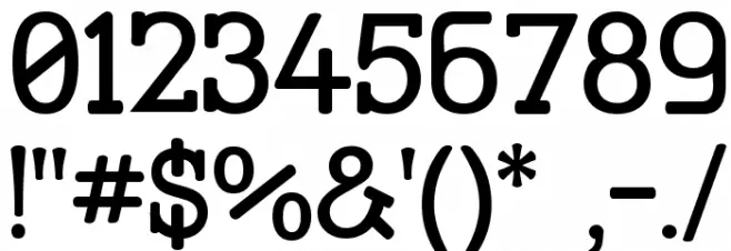 Street Corner Slab SemiBold Font OTHER CHARS