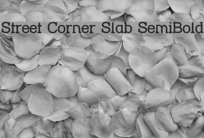 Street Corner Slab SemiBold Font examples