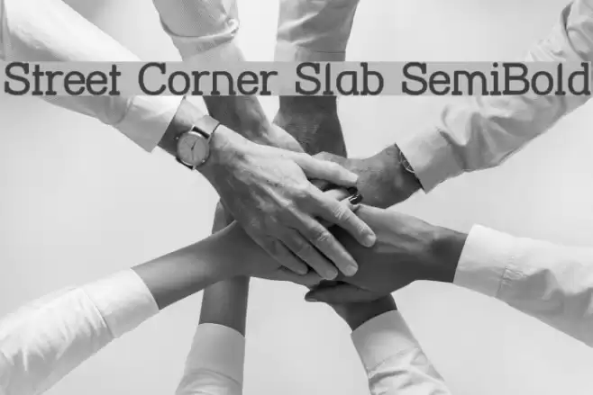 Street Corner Slab SemiBold Font examples