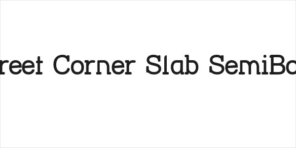 Street Corner Slab SemiBold Logo