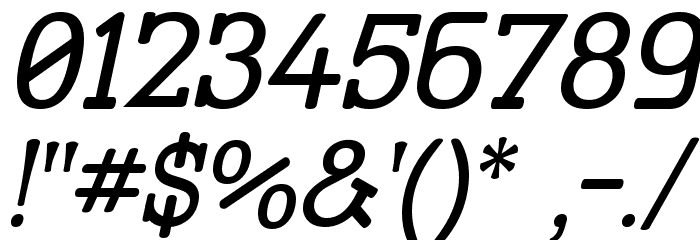 Street Corner Slab Upper Obl Font OTHER CHARS
