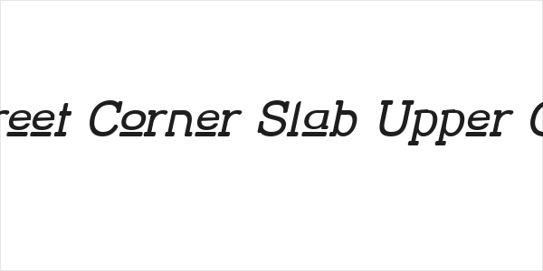 Street Corner Slab Upper Obl Logo