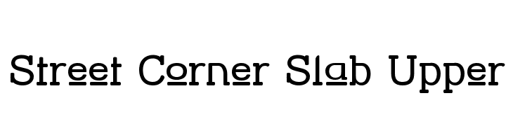 Street Corner Slab Upper Font