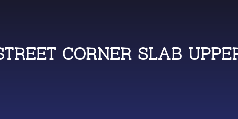 Street Corner Slab Upper Social Header