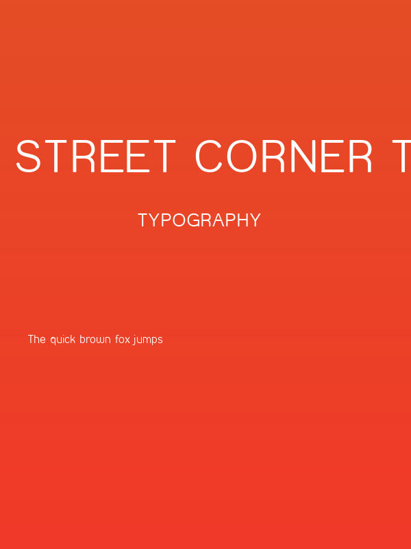 Street Corner Thin Poster