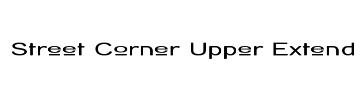 Street Corner Upper Extend Font