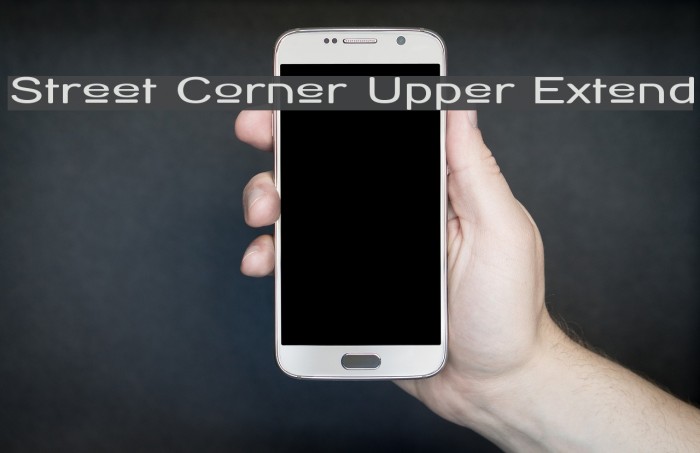 Street Corner Upper Extend Font examples