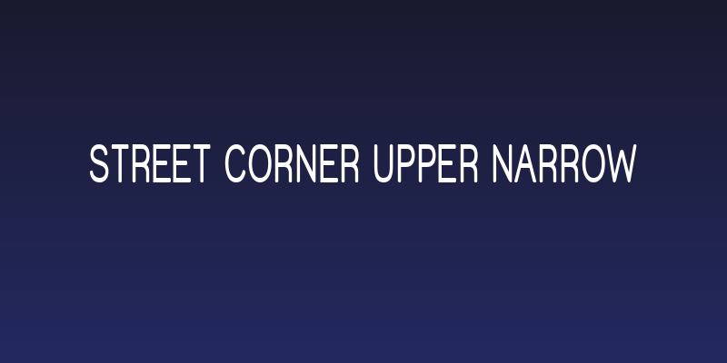 Street Corner Upper Narrow Social Header