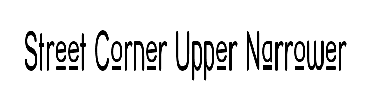 Street Corner Upper Narrower Font