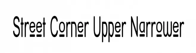 Street Corner Upper Narrower  Fuentes Gratis Descargar