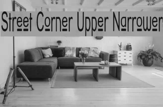 Street Corner Upper Narrower Шрифта examples