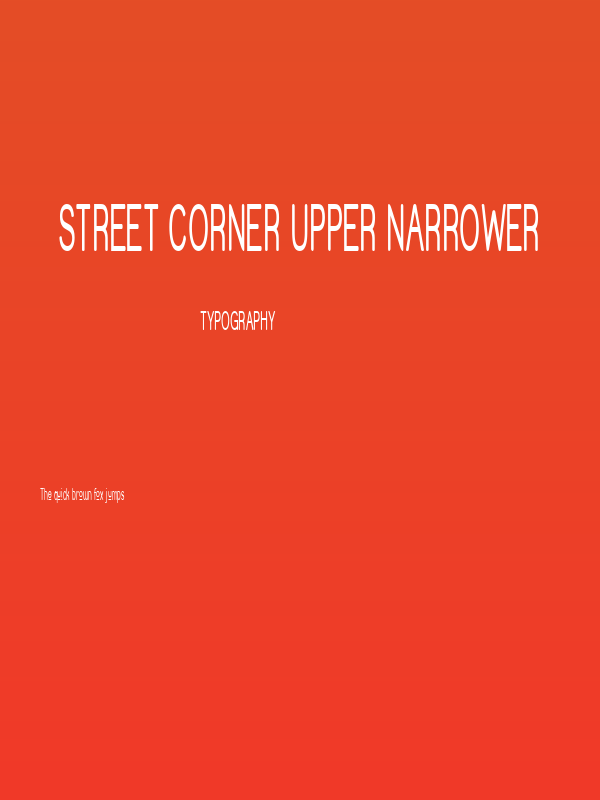 Street Corner Upper Narrower Poster