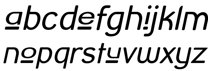 Street Corner Upper Oblique Font LOWERCASE