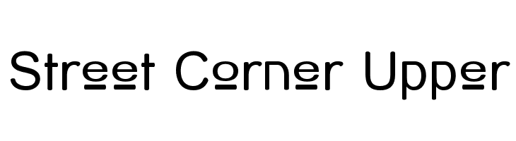 Street Corner Upper Font