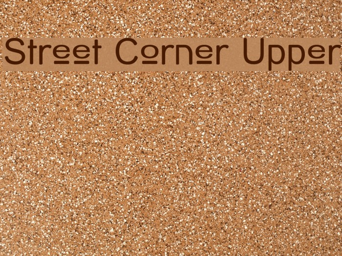 Street Corner Upper Font examples
