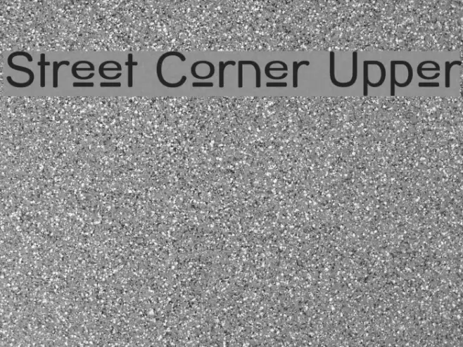 Street Corner Upper Font examples