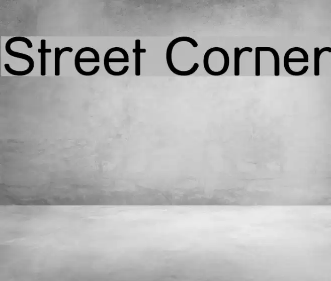 Street Corner Font examples