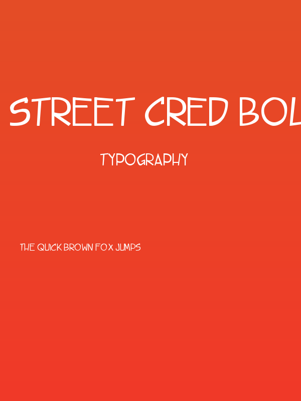 Street Cred Bold Poster
