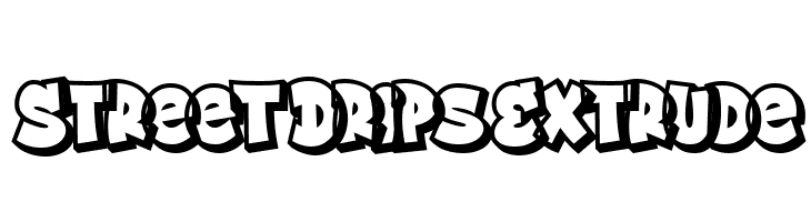 Street Drips Extrude  les polices de caractères gratuit tlcharger