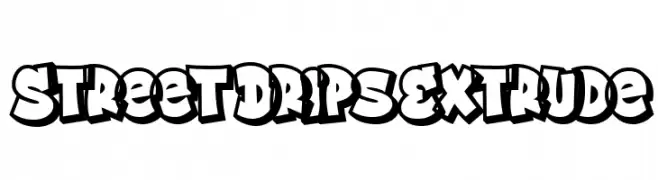 Street Drips Extrude  font caratteri gratis