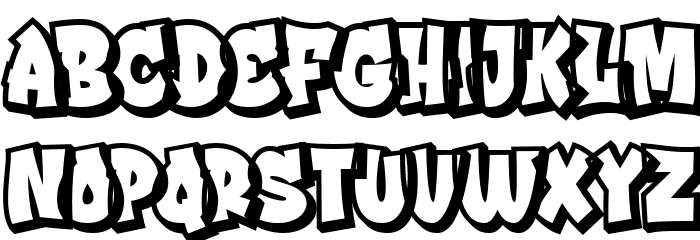 Street Drips Extrude Font UPPERCASE