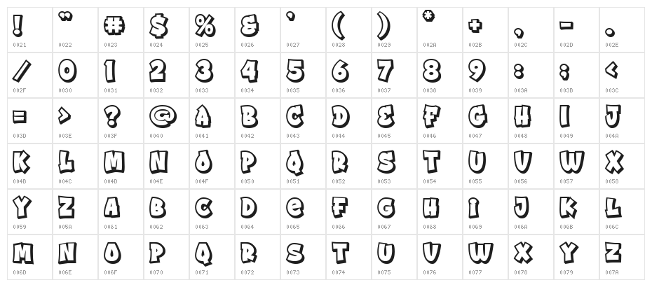 Street Drips Extrude Character Map