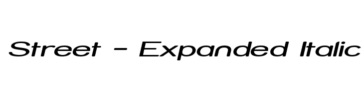 Street - Expanded Italic Font