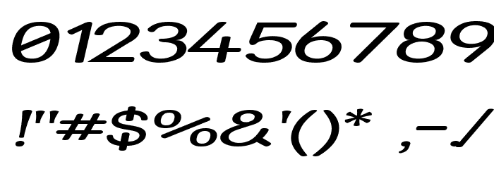 Street - Expanded Italic Font OTHER CHARS