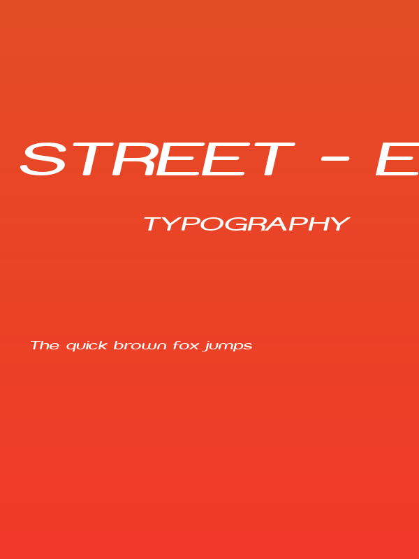Street - Expanded Italic Poster